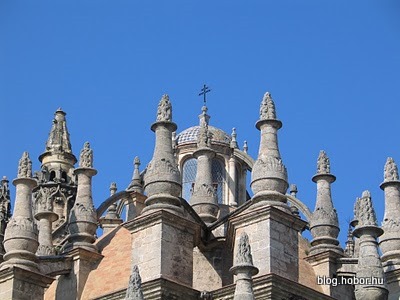 Cathedral, SEVILLE, Spain - The next few pictures are showing the same room but from different view. This one is from outside.