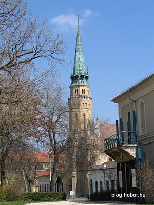 CEGLÉD, Hungary - The Lutheran church is right opposite